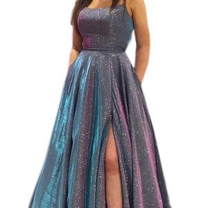 Silver / Gray prom ballgown dress